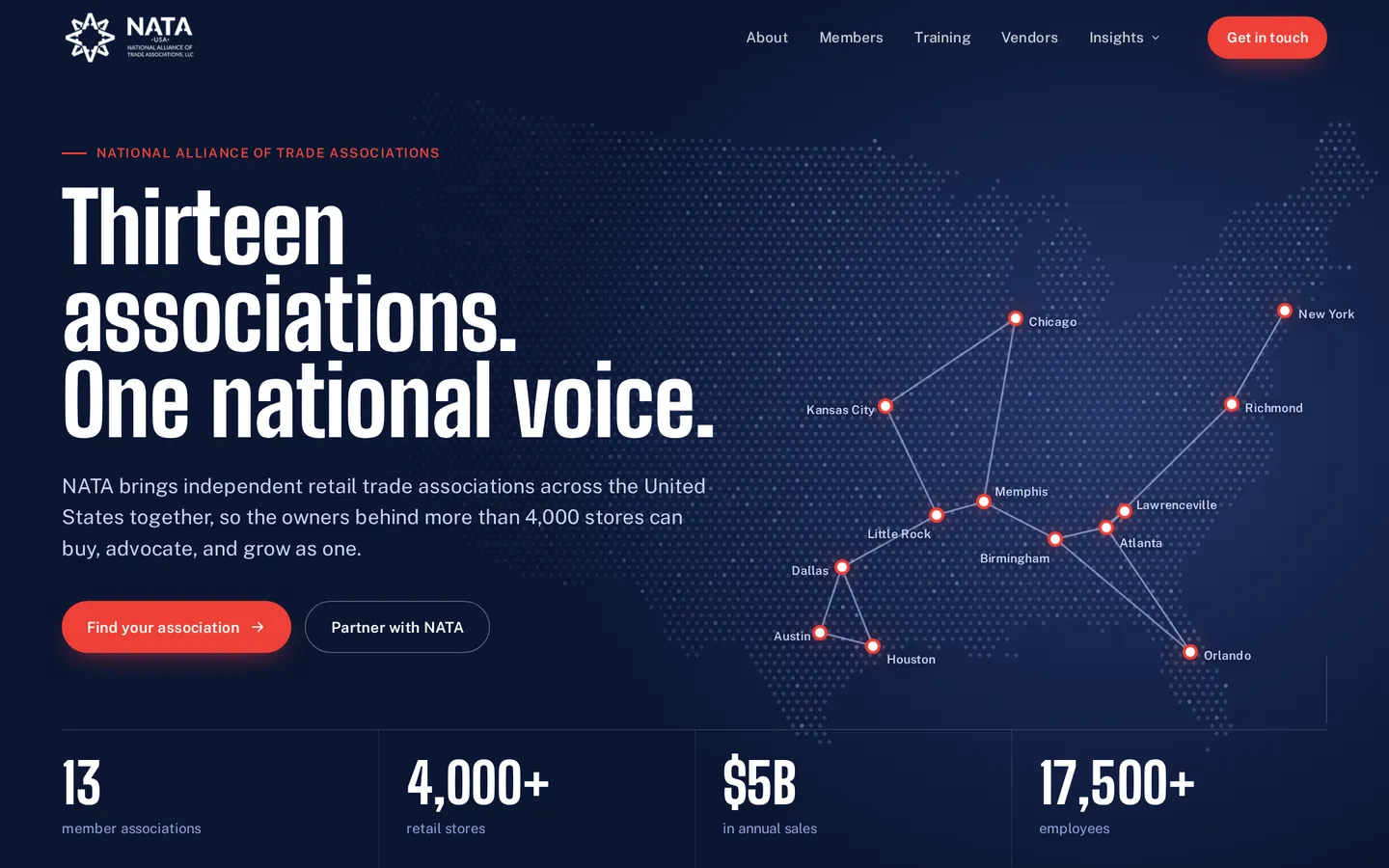 NATA USA website on a desktop screen